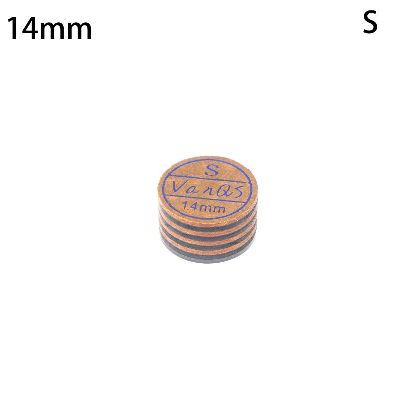 8-Layer Leather Billiard Cue Tip With Transparent Mat 13Mm/14Mm Grade S/M/H Table Tennis Cue Tip