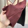 Autumn Women's French Satin V-Neck Camisole with Chest Pad