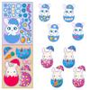 6PCS/Pack Easter Day Cartoon Rabbit Egg Stickers Bunny Make A Face Children's DO IT YOURSELF Puzzle Decals Fun Play Learning