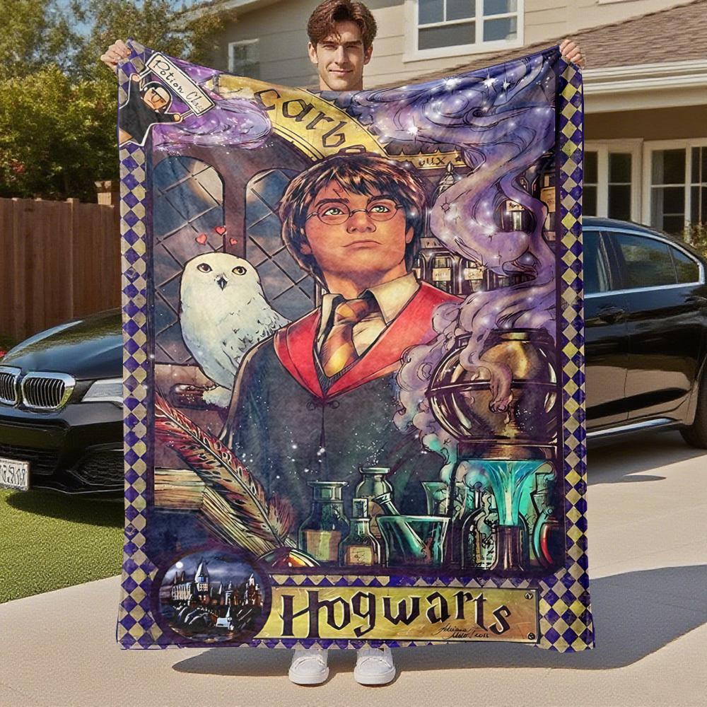 1pc Hogwarts potion class Harry Potter Outdoor Flannel Throw Blanket All Season Soft Warmth,Home Decor 1031154