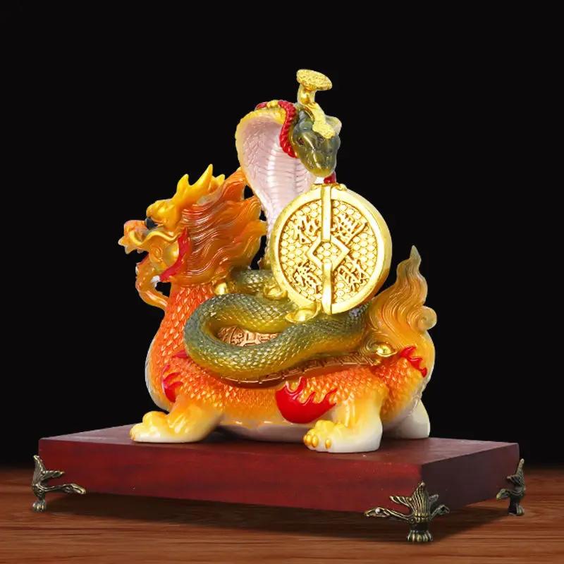 Chinese Style Xuanwu Divine Beast Ornament Dragon Turtle Turtle Snake Square Position Divine Beast Living Room TV  Office Craft