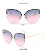 Women's Korean Style Cat Eye Sunglasses, UV Protection, Comfortable Metal Frame, High-End Feel, Polarized Lenses.