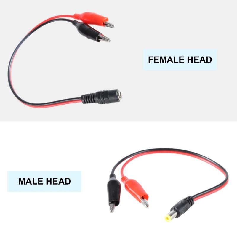 Mehrzweck DC5.5x2.1mm Stecker Buchse zu Krokodilklemmen Stromkabel 12V Stromkabel für elektronische Geräte
