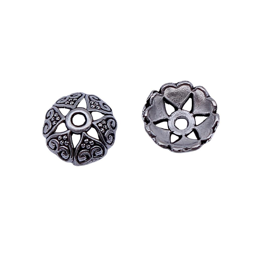 Multi Color Swirl Flower Bead Caps Spacer Beads For Jewelry Making Components