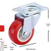 Universal Silent Casters with Brakes, 1-3 Inch Swivel Pulley Trolley Wheels