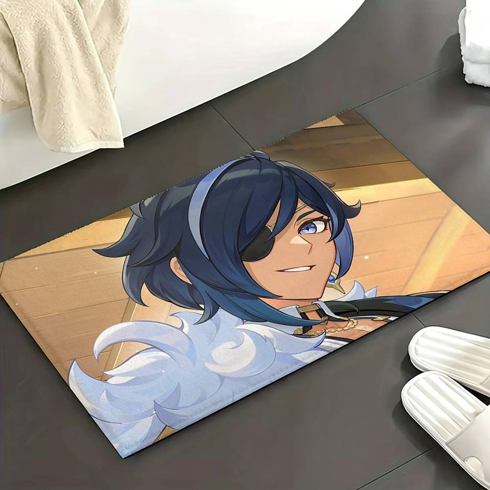 K-Kaeya Genshin Impact Floor Mat Soft Non Slip for Entry Door Bathroom Indoor Home Decorative Carpet