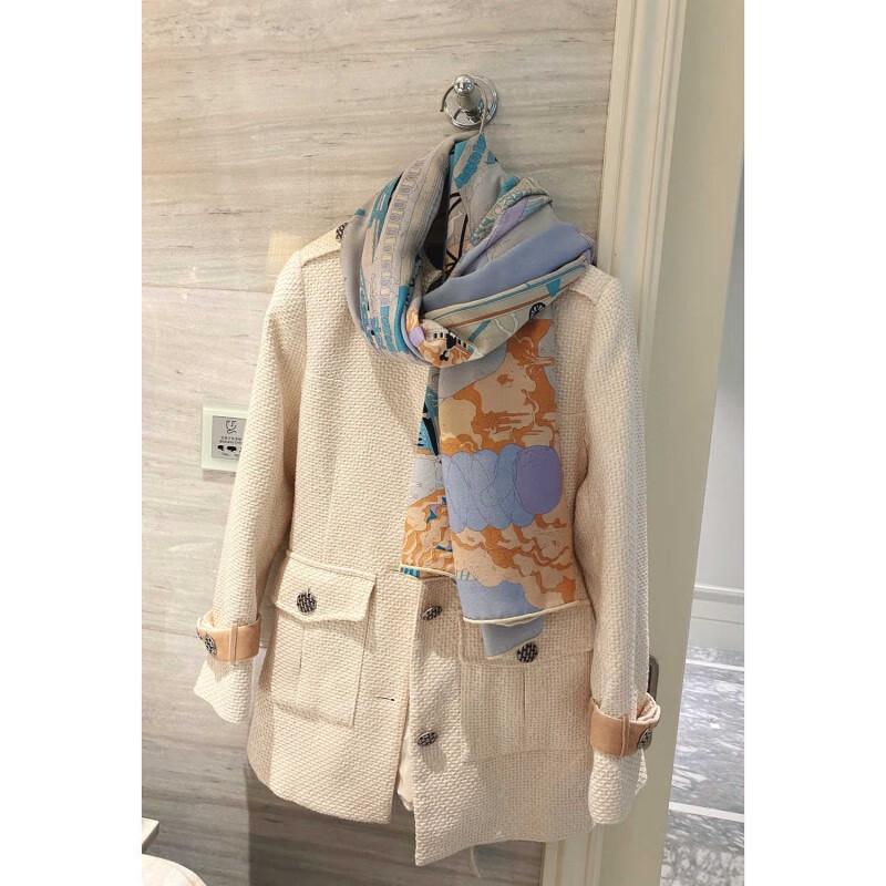 NINA SOLOR Horse Dream Silk-Wool Square Scarf