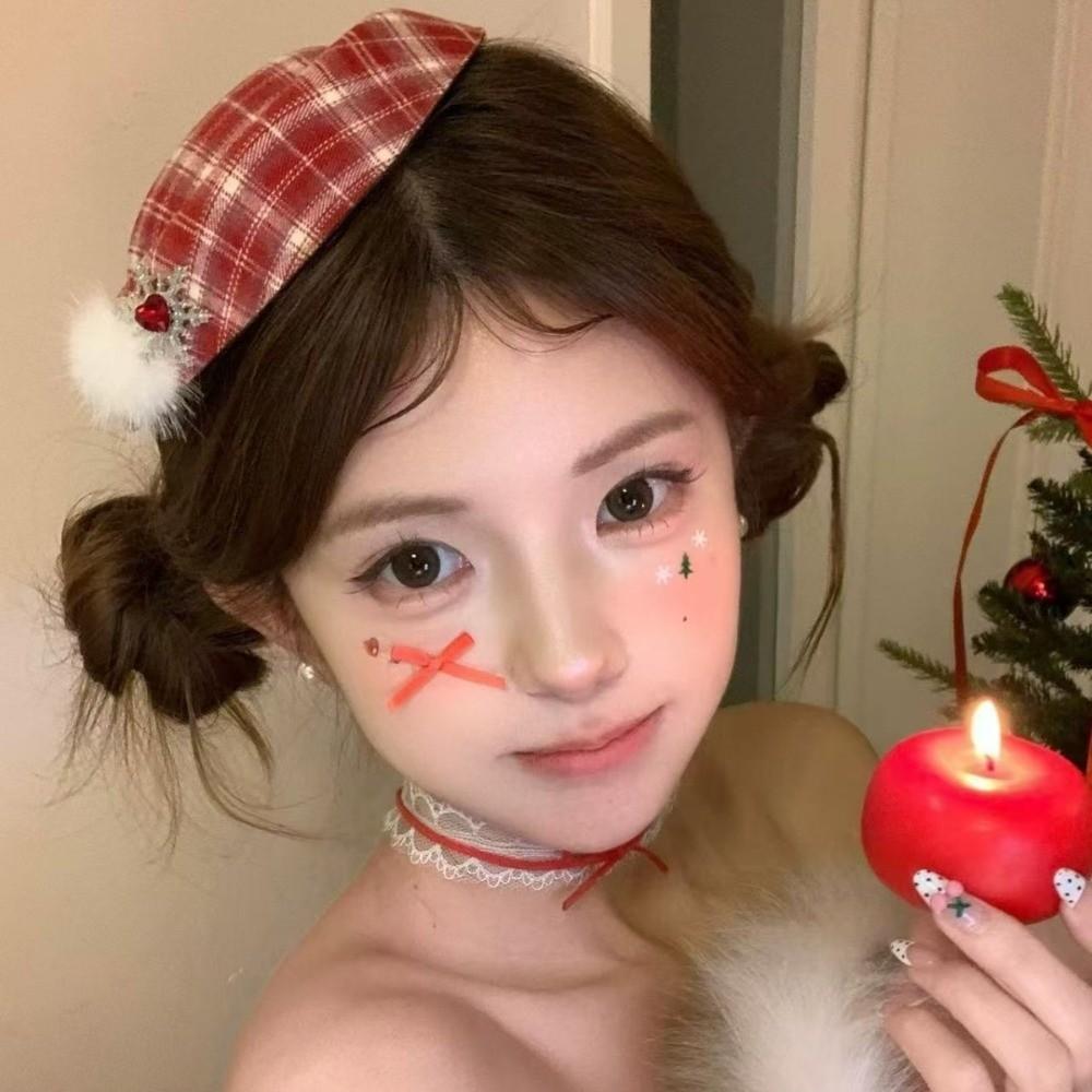 Bow Beret Fedoras Hat Hair Clip Red Top Hat Hairpin Fascinator Hat hairpin  Female Dressing