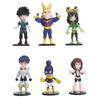 6 Pcs My Hero Academia Q-version Cute Midoriya Izuku Tsuyu Asui Todoroki So Figurines Model Ornaments Kids Gift