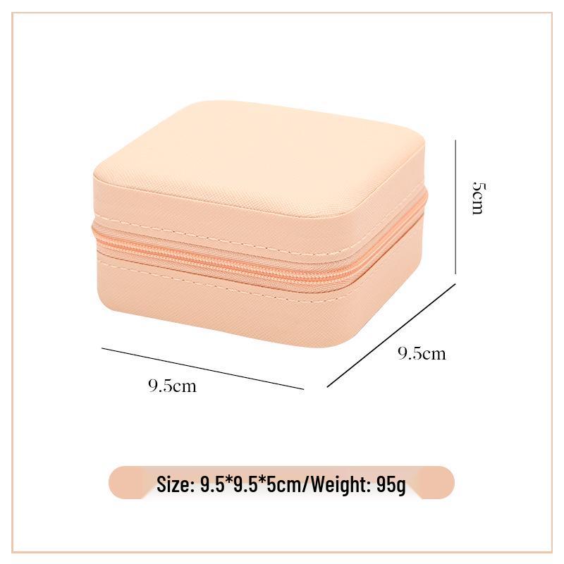 Cutie de bijuterii din catifea cu fermoar: Depozitare portabilă pentru coliere, brățări, inele și cercei