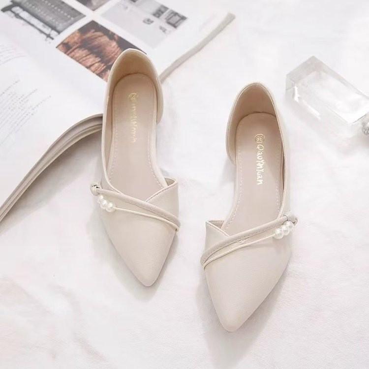 Spring Womens Flat Loafer With Glittering Pu Material For Casual Wear