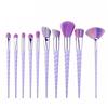 10Pcs Unicorn Makeup Brushes With Colorful Bristles Handles Fantasy Makeup Brush Set Foundation Eyeshadow Unicorn Brush Kit