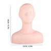 Multi Function Makeup Practice Model, Esthetics Soft Mannequin Head with Shoulders Massage Wig Hat Display Silicone PVC Skin Texture Facial