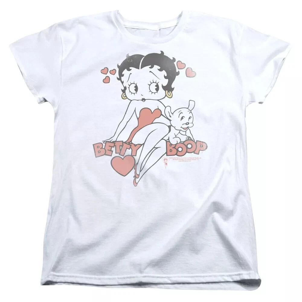Betty Boop  Classic With Pup  Women s T-Shirt 4XL