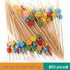 Colorful Bamboo Fruit Forks & Cocktail Skewers - Decorative & Disposable for Baking & Events