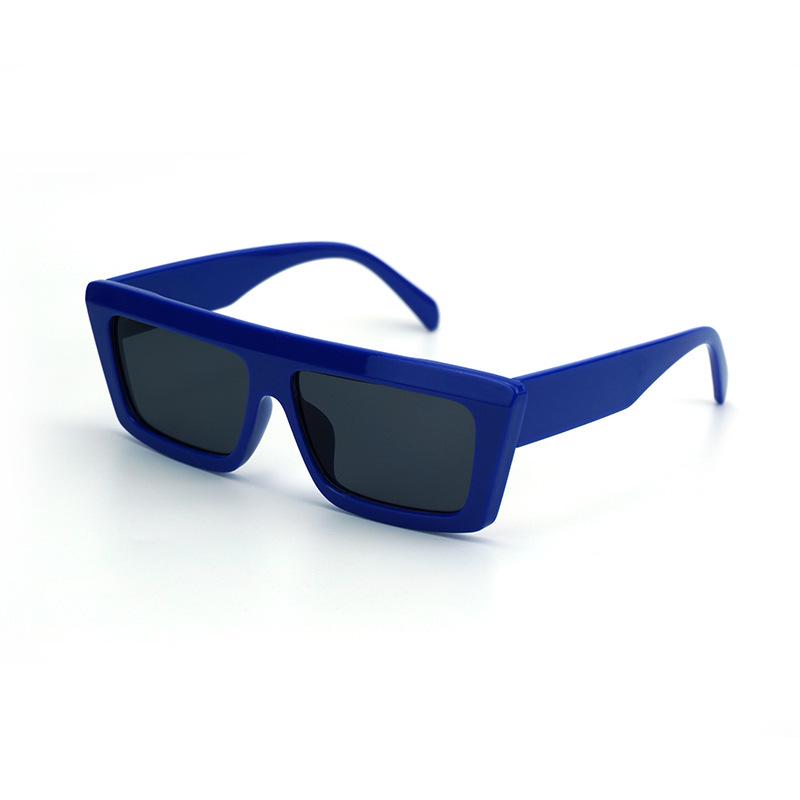 Retro Square Frame Sunglasses - UV Protection, Unisex European & American Fashion Style