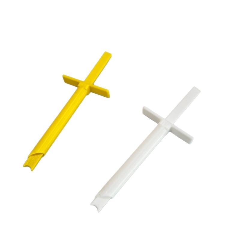Plush Toy Filling Tool 2 Piece Set White PP Doll Stuffing Accessories with Stick and T Handle Pusher for Cotton Fiberfill and Craft Work