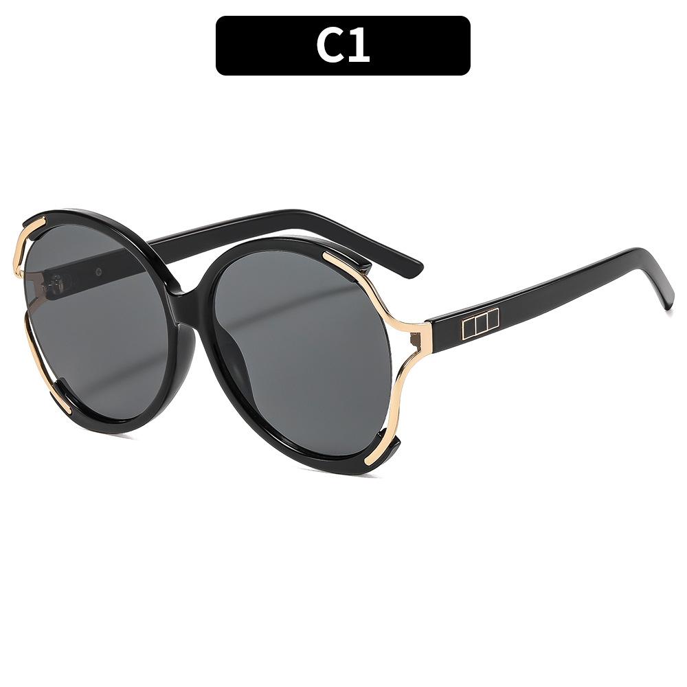 Fashion Korean Version Of The New Large-Frame Plain Sunglasses, Personalized Versatile Street Photography, Advanced Sunglasses, Uv-Proof Glasses