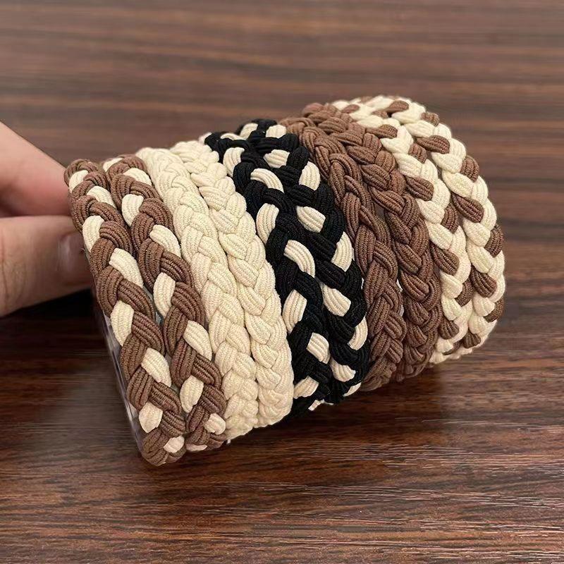 Elastico per Capelli a Scrunchie in Lussuosa Pelle Nera - Elastico Durevole per Capelli da Donna