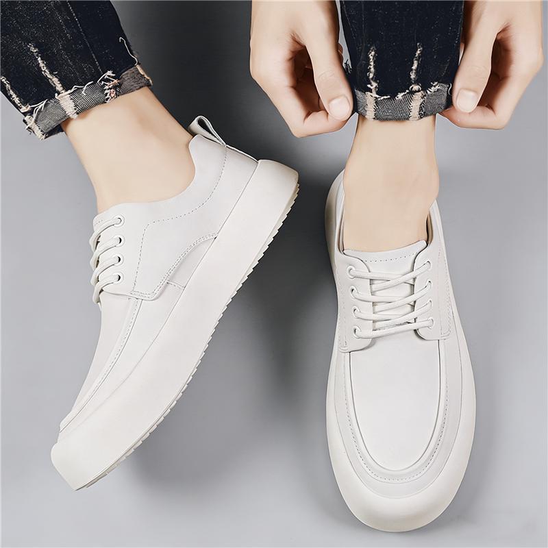Designer Fashion Men's Lace Up Platform Casual Shoes Male Comfort All Match Outdoors Walking Sneakers Footwears Zapatos Hombre