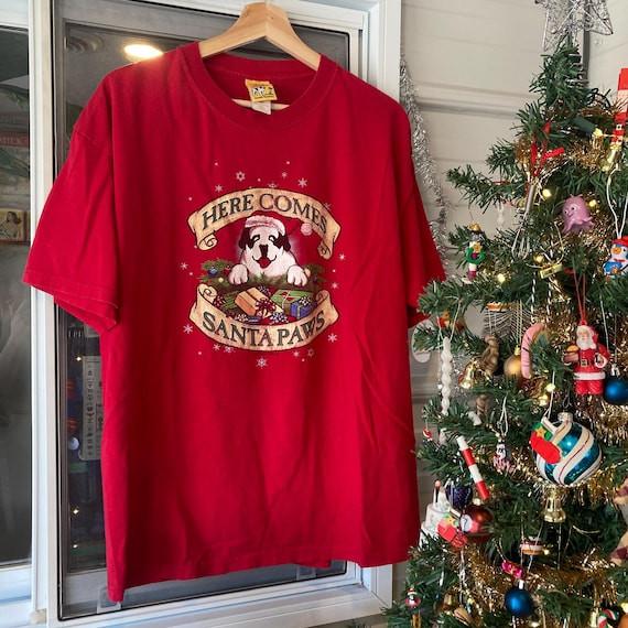 Collection Gildan Shirts Here Comes Santa Paws Dog Christmas Unisex S-5XL LO191 Unisex T-Shirt XXXXL