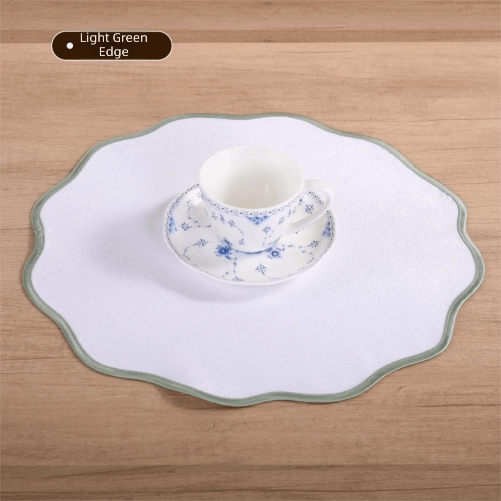 

Double-Sided Linen Dining Mat Thickened Home Textile Heat Insulation Pad Fresh Minimalist Style Non-Slip Table Mats Kitchen One Size зелёный