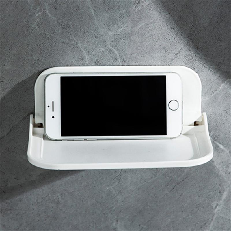 

Bathroom Shelf Household Bathroom Clothing Storage Plastics Folding Storage Board Storage Plastic Shelf Without Holes Wall Mount