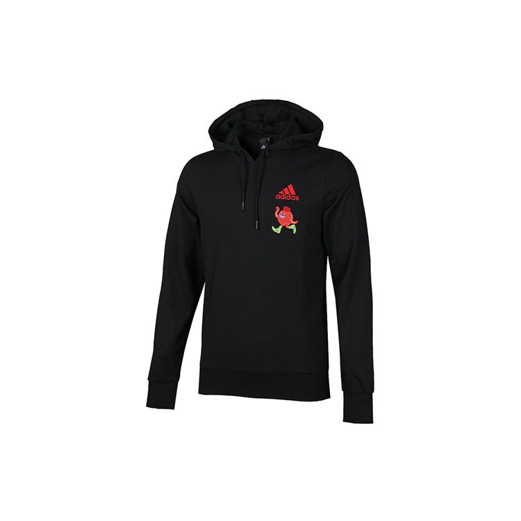 adidas Felpa con cappuccio grafica ricamata Uomo Top Nero FP7995