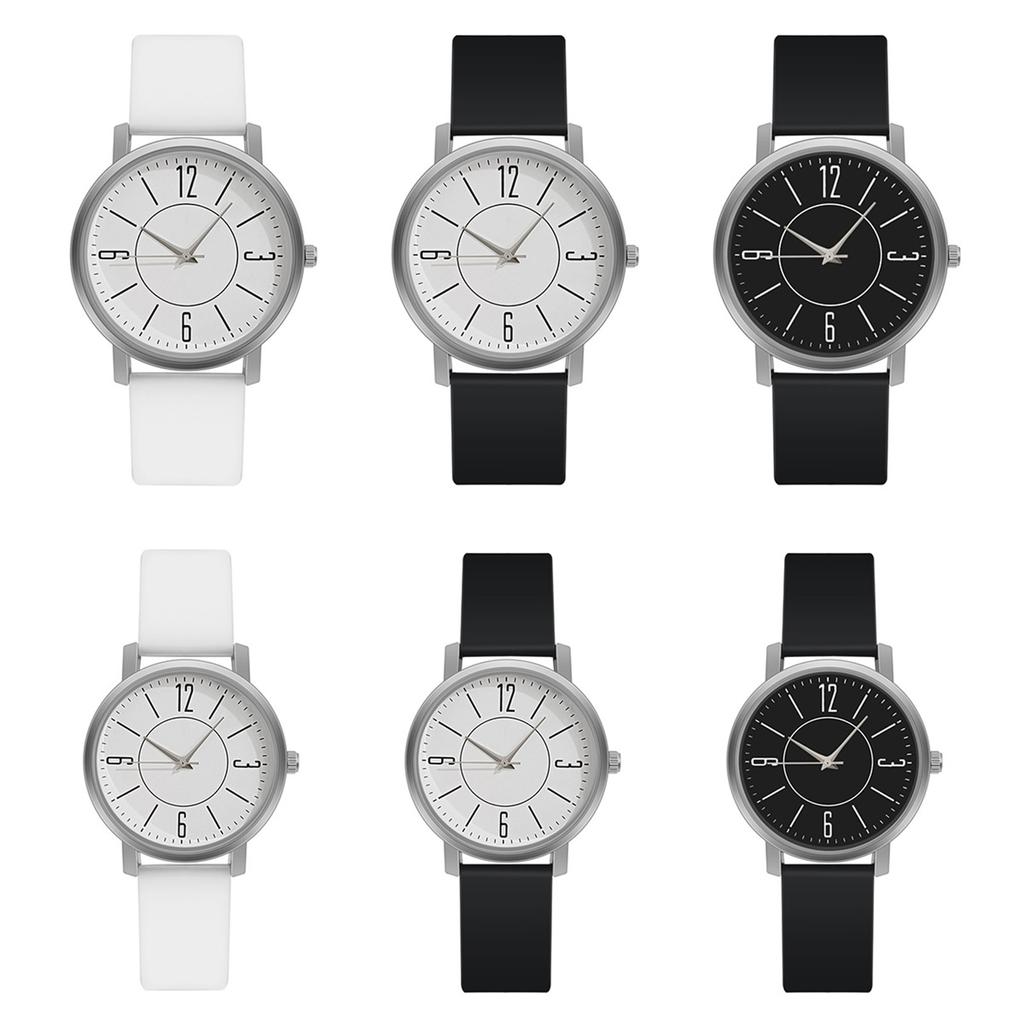 Quartz Wristwatch for Adults with Silicone Band Minimalist Design Round Dial Analog Display Suitable for Casual and Daily Wear