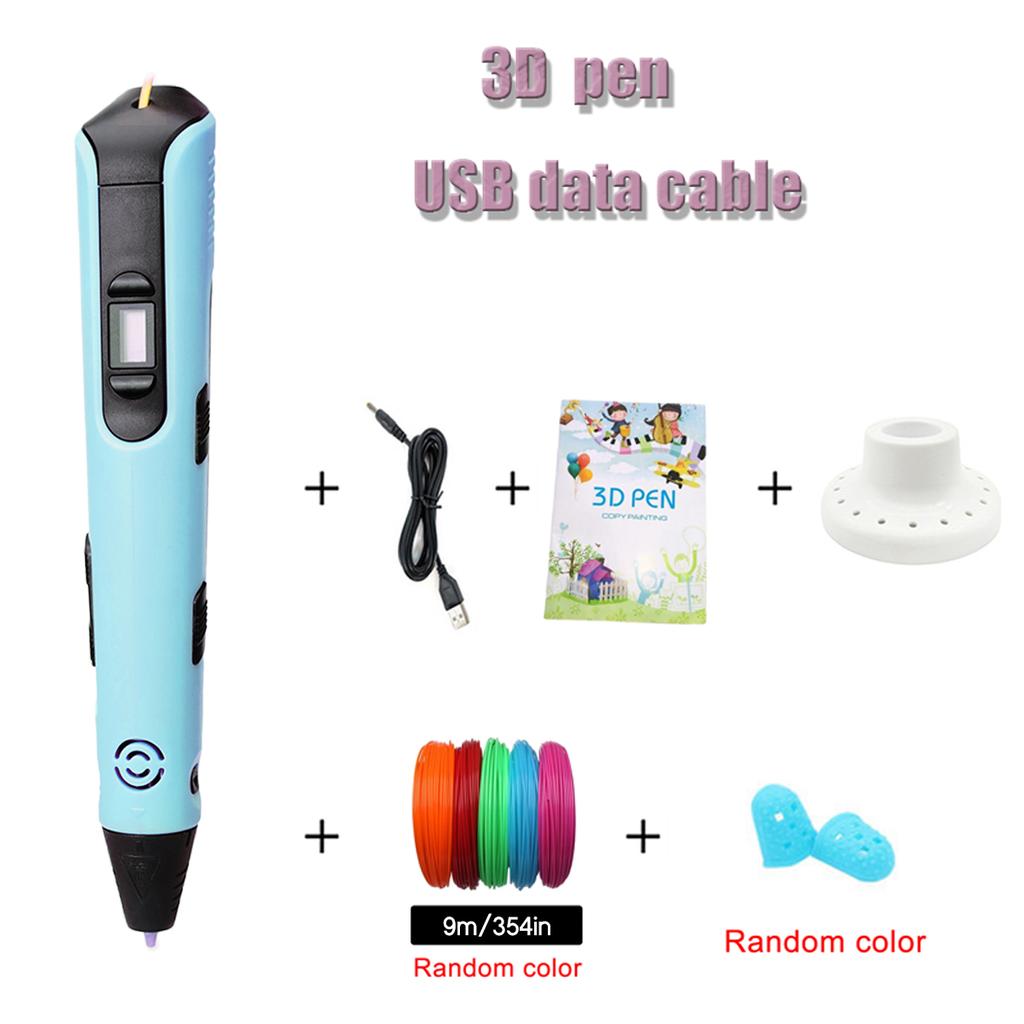 New Smart 3D Printing Pen Children S DIY Painting Toys Lcd Screen Display 9 Meter Pla Filaments Niche Holiday Creative Gifts