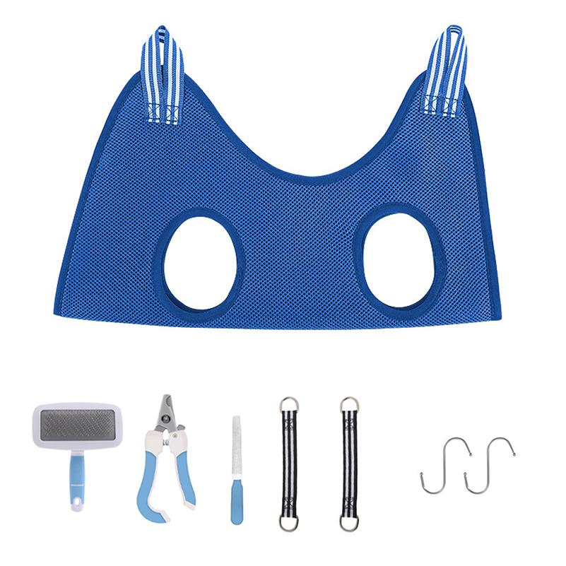 Puppy Grooming Hammock for Smal Medium Dog Cat Hammock Restraint Bag with Nail Clippers Pet Beauty Hammocks Dog Supplies Set