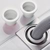 1pc White Drain Plug, Sewer Pipe Sealing Ring Connector, Kitchen Pipe Sewer Washing Machine Drain, Anti-odor Silicone Floor Drain Sealing Plug