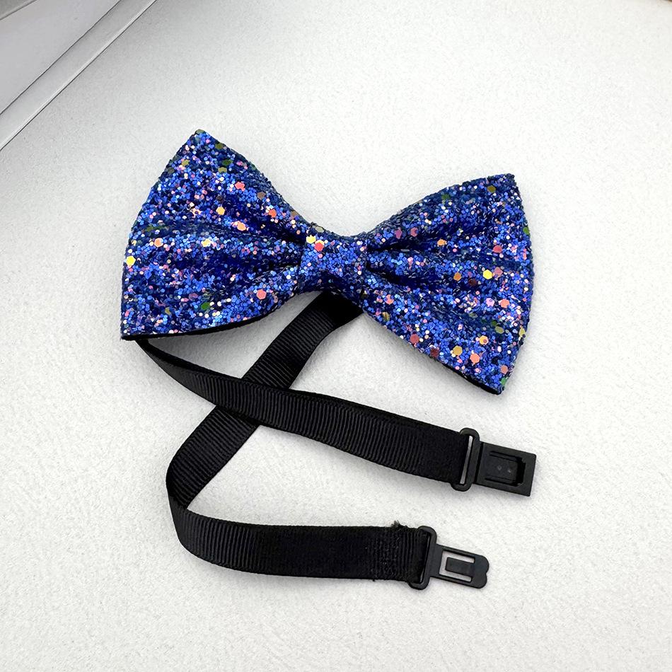 

Men s Wine Blue & Black Sparkling Bow Tie, Wedding & Suit Accessory, Ideal for Grooms & Best Men, European & American Style Butterfly Knot.