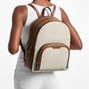 Michael Kors Zaino Mk Jaycee con Logo Monogramma e Tasca con Zip Zaino da Donna Beige Marrone 35S2G8TB7B-VANILLA