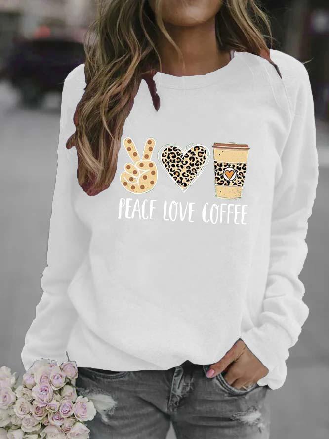 Printed Pattern Women's Round Neck Sweatshirt