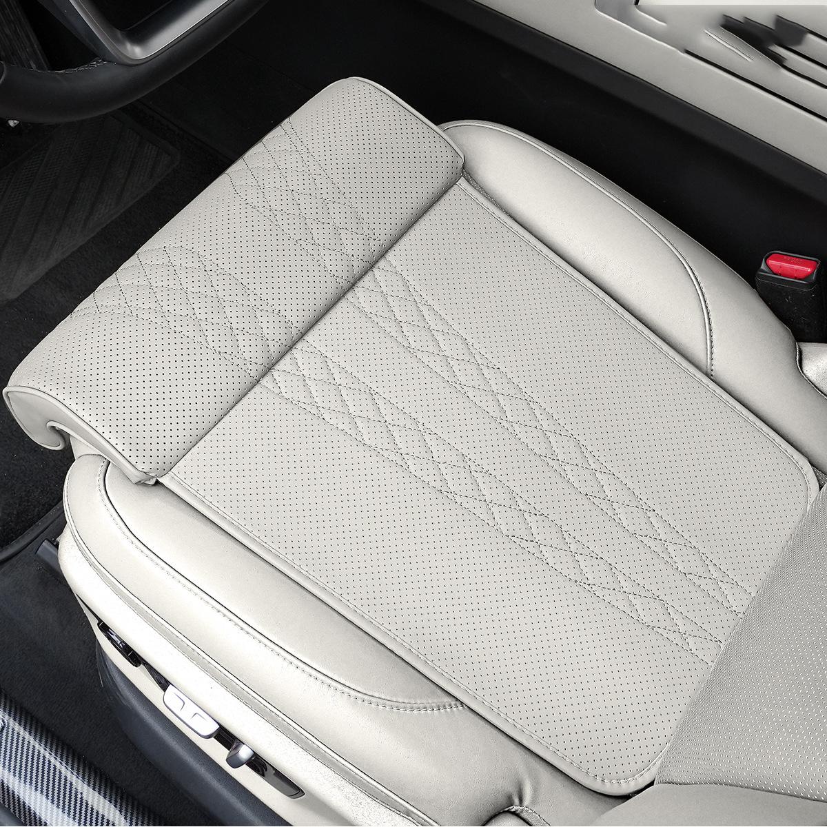 Car Seat Extender Leg Cushion Leather Universal Leg Support Pillow Memory Foam Knee Pad Protector Mat Auto Seat Extender Padding