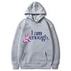 2025 new I Am Kenough letter print hooded loose sweater men's and women's hooded sweater