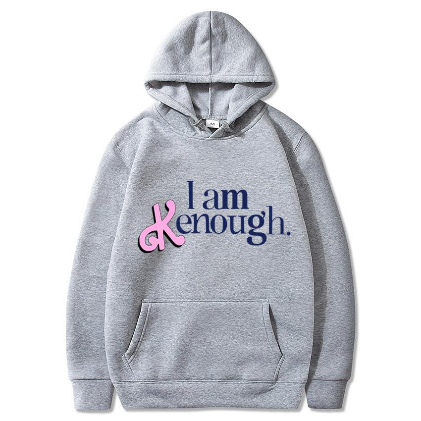 2025 new I Am Kenough letter print hooded loose sweater men's and women's hooded sweater