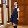 Marineblaues Schuluniform-Kleider-Set für Mädchen