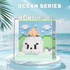 Cartoon Doll Ocean Creatures Series Puzzle Assembly Microparticle Building Blocks Male And Female Birthday Gifts