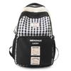 Schoolbag new Japanese cartoon plaid backpack cute Ruiying soft girl girl backpack commuter versatile student schoolbag