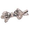 Shiny Bowknot Hair Pins Clips Headband Accessories Headpiece Gray