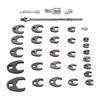 32Pcs 10 to 50mm Metric Tight Clearance Brake Line Wrench Set 3 8 1 2 3 4 Inch Drive Offset Open End Wrenches with