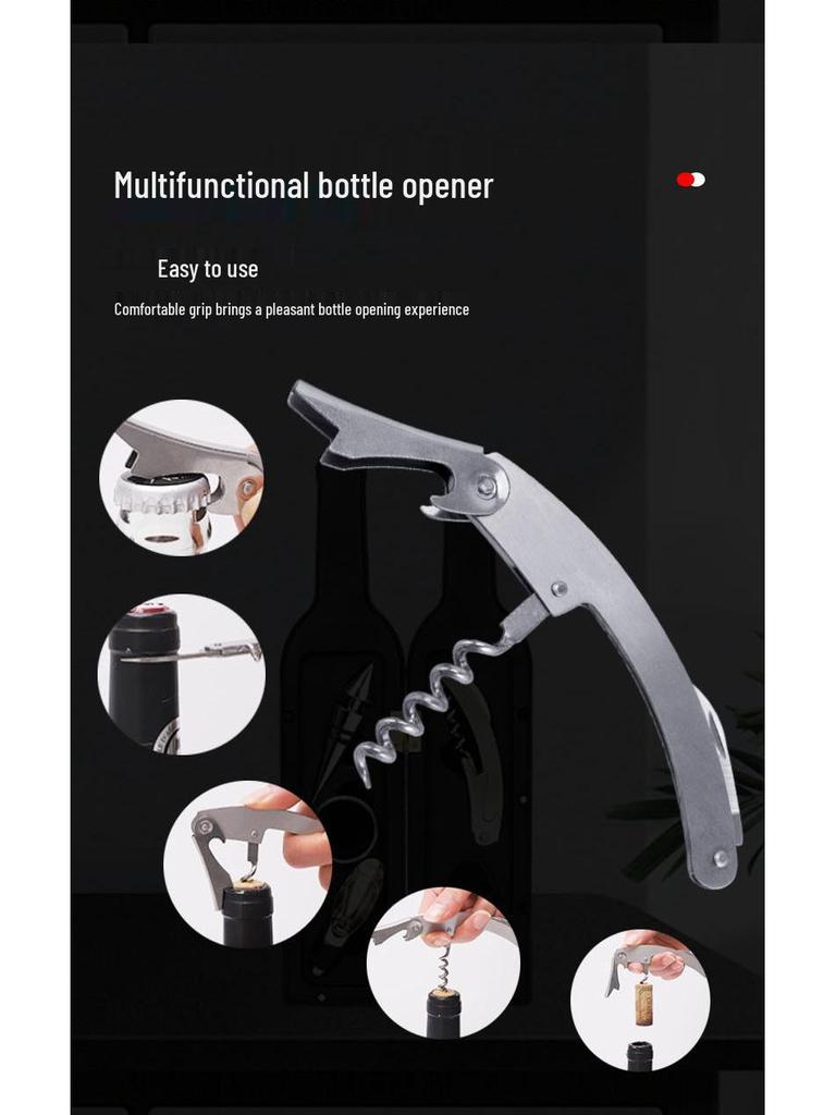 5-Piece Stainless Steel Red Wine Opener Set with Gift Box