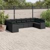 Vidaxl 10-Cz. Garten-Sitzgruppe, Kissen Schwarzer Rattan Pe