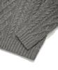 COVERNAT WOMAN Raglan Cable Knit Melange Gray