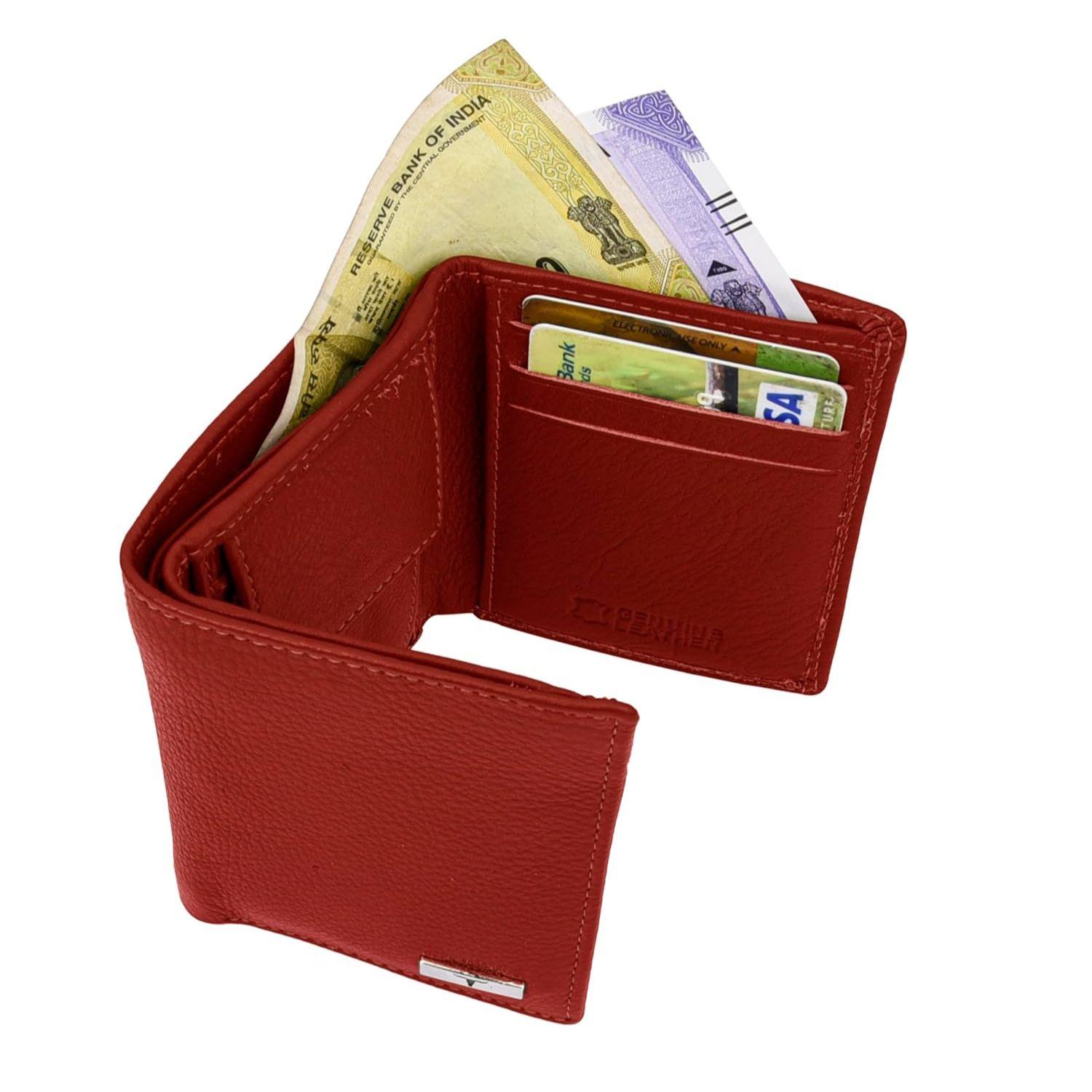 Мужской кожаный кошелек Travis Red — фото 5