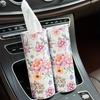 2pcs Flower Car Tissue Holder - Car Tissue Barrel Drawn Paper Printing Creative Hand Drawn Paper