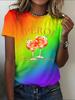 2026 Summer Round Neck Women's T-shirt Fashion 3D Hawaiian Parrot Bird Print Short Sleeve T-shirt Cartoon Casual Top