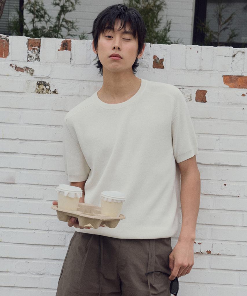 Wednesday Oasis Washable Airy Raglan Half Knit_Ivory(Wc26Kn48)